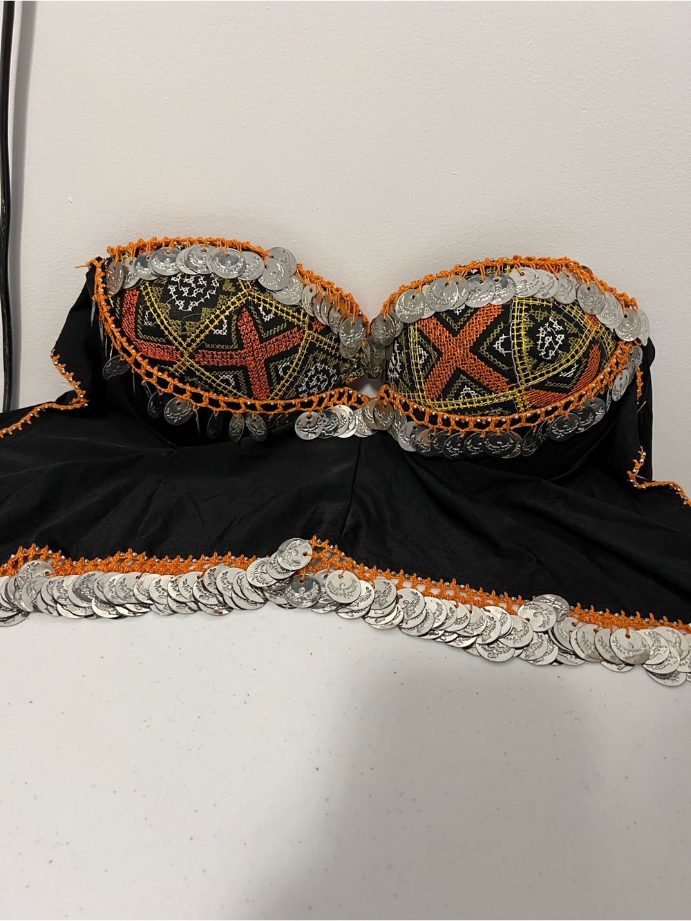 Black & Orange Tribal Bellydance Set